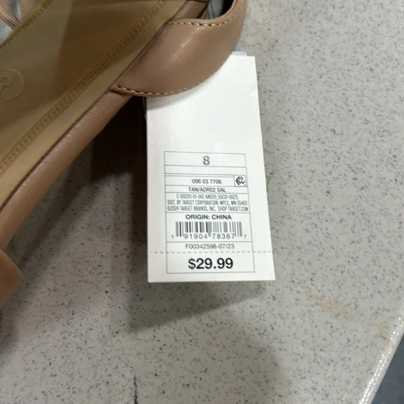 Women’s a new day strapy heels with memory foam - Picture 6 of 6